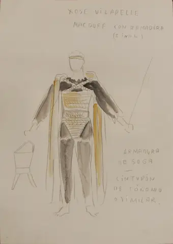 Figurín de Paco Conesa para «Macbeth»