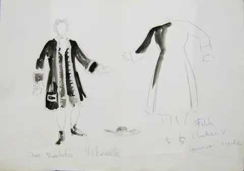 Figurín de Paco Conesa para «Las bodas de Fígaro»