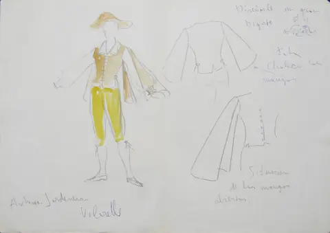 Figurín de Paco Conesa para «Las bodas de Fígaro»