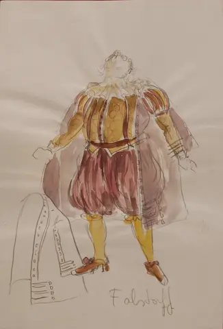 Figurín de Paco Conesa para «Las alegres casadas»