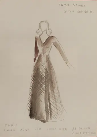Figurín de Paco Conesa para «Macbeth»