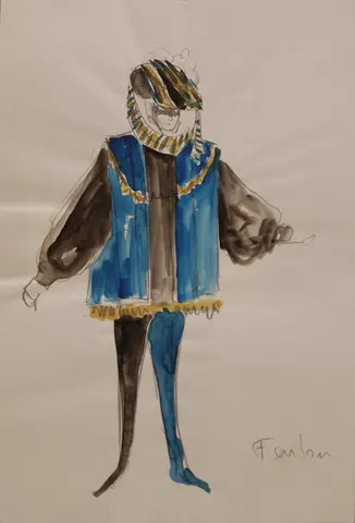 Figurín de Paco Conesa para «Las alegres casadas»
