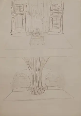 Escenografía de Paco Conesa para «Las alegres casadas»