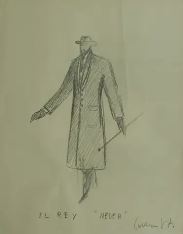 Figurín de Paco Conesa para «Medea», 1987