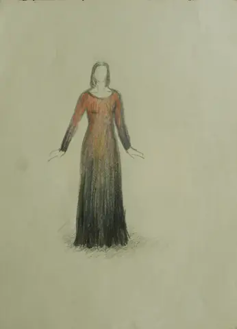 Figurín de Paco Conesa para «Medea»