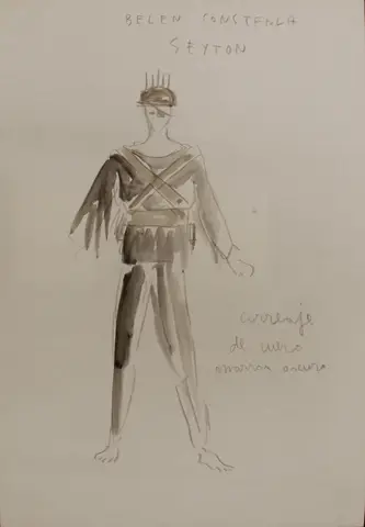 Figurín de Paco Conesa para «Macbeth»