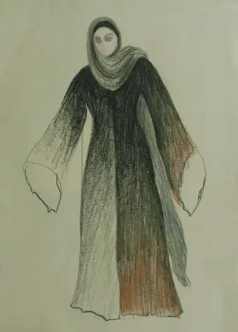 Figurín de Paco Conesa para «Medea»