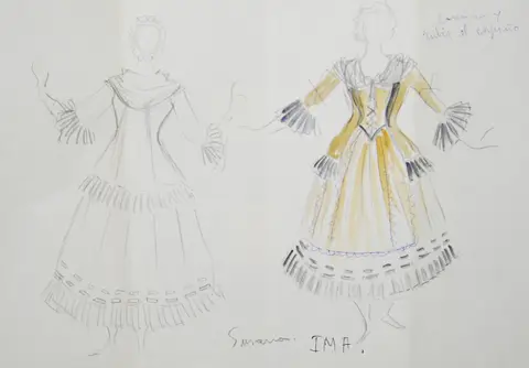 Figurín de Paco Conesa para «Las bodas de Fígaro»