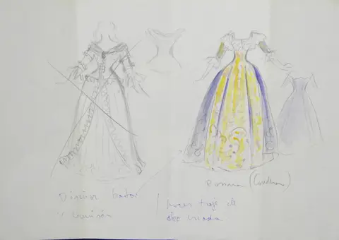 Figurín de Paco Conesa para «Las bodas de Fígaro»